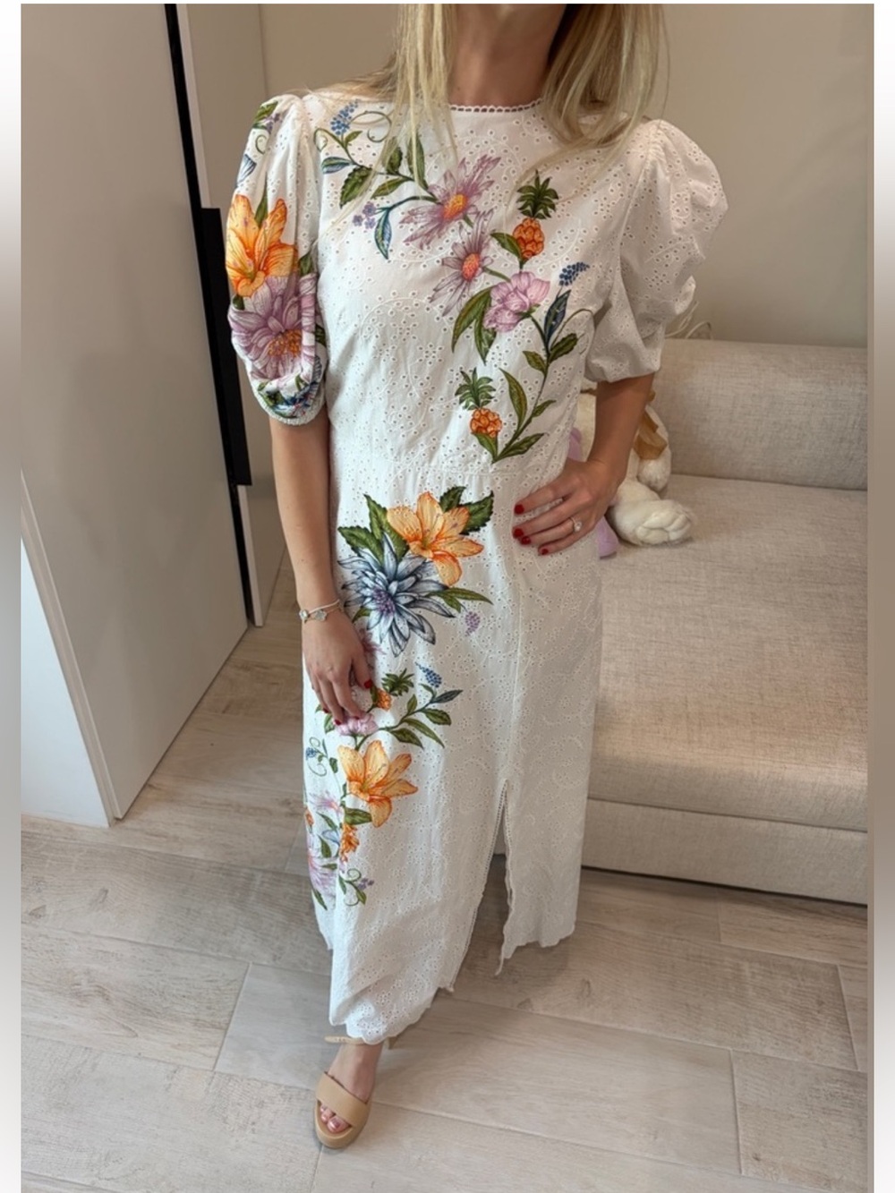 Floral Embroidered White Dress / Sweet Bloom Dreamscape by Farm Rio